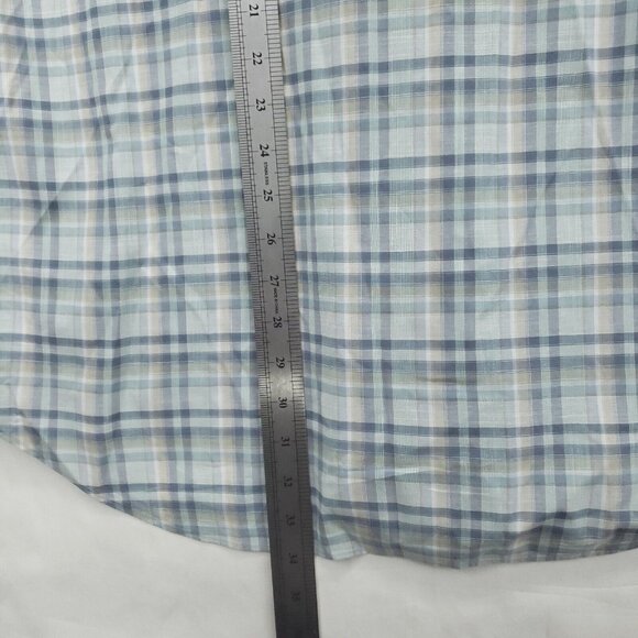 Zachary Prell Shirt Mens Large Blue Plaid Cotton Regular Fit Classic Button-Up - Picture 12 of 12